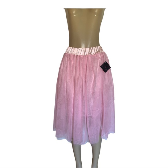 NWT Tutu Crinoline Elastic Stretch Waist Slip Underlay Skirt - Picture 2 of 5